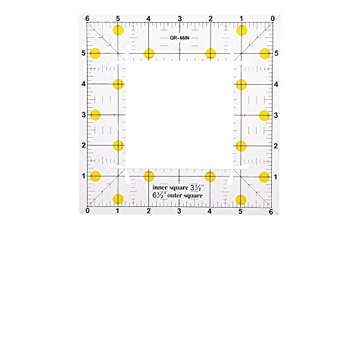 PACUM Naaien liniaal, quilten linialen 1 st vierkante vorm naai-liniaal kleding patchwork liniaal naaien snijliniaal (maat 16,5 x 16,5 cm)