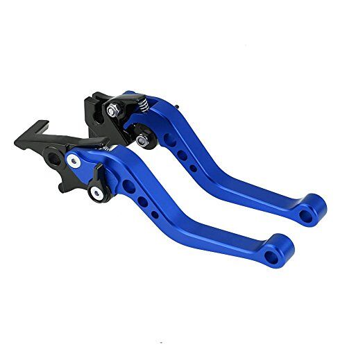 Aramox Koppeling remhendel handvat, 1 paar 22 mm koppelingshendel set 7/8 motorfiets koppelingstrommel remhendel (blauw)
