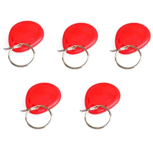 roomoon EM4100 Alleen lezen EM4100 125 Khz Kaart Proximity Token Keyfobs Rode Plastic Proximity Card 5Pcs