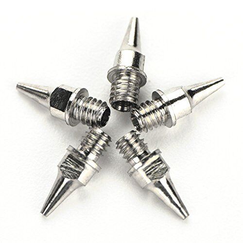 Uxsiya Airbrush Nozzle Kits 5 Stuks 0.2mm 0.3mm Airbrush Nozzles en Naalden Tips Vervangende Accessoires(0.3mm)