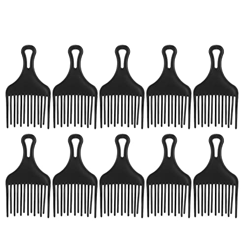 plplaaoo Pick Comb, Metal Hair Pick, Kam Met Metal Pick, Metal Picks Voor Haar, Hair Pick Comb, 10st Pick Comb Multifunctioneel Breed Gezicht Grote Tand Afro Hair Pick Voor Thuis Kapsalon