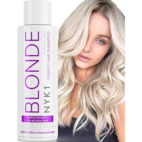 NYK1 Paarse Shampoo Voor Blond Haar (500ml) Sulfaatvrije Zilvershampoo Voor Blond Haar/Grijs Haar/Gebleekt Haar Blauwe Shampoo Toner Voor Blond Haar Platinablond Shampoo -Anti-Geel Shampoo