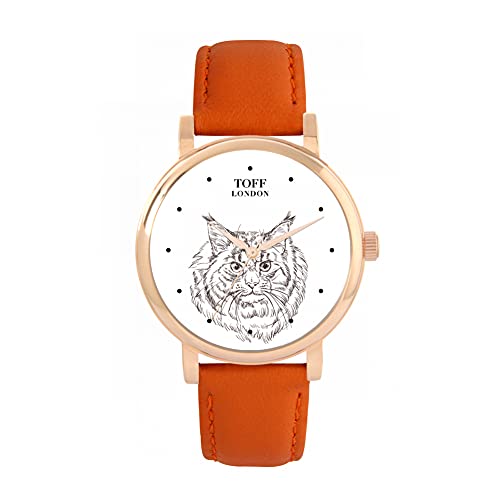 Toff London Maine Coon Hoofd Kattenhorloge