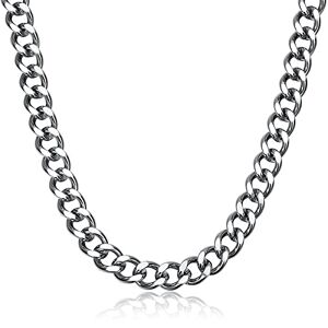 Teegxddy Cubaanse halsketting, heren, dames, 1,6 – 6 mm – roestvrij staal, trendy sieraden van staal/verguld – lengte: 80 cm