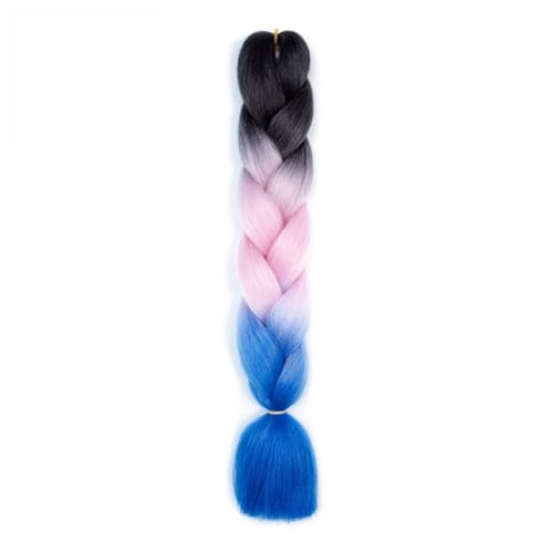 BusLum Vlechthaar,Jumbo Vlechten Haarextensies Kleurrijk gevlochten haar,Kleurrijke Twist Vlechthaar Regenboogkleuren Extensies Zacht Gezond Synthetisch Haar (Color : J)