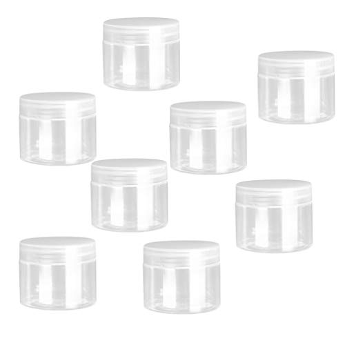 PRETYZOOM Make-up Containers 10St Doorzichtige Plastic Ronde Potten Met Deksels Lege Hervulbare Cosmetische Containers Voor Make-Up Lotion Crème Keuken Reizen 50Ml Mini-containers