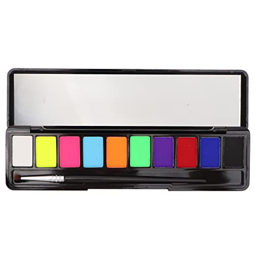 LJCM Make-uppalletset, gezichtsverf-palletset, waterdicht, 10 kleuren, fijn poeder, kleurrijk, voor party voor kunstenaars (01)