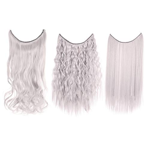 JIAHU 3 Stks Haarstukjes Clip In Hair Extensions Haarstukje Voor Party Hoogtepunten Hoge Temperatuur Draad Pruiken