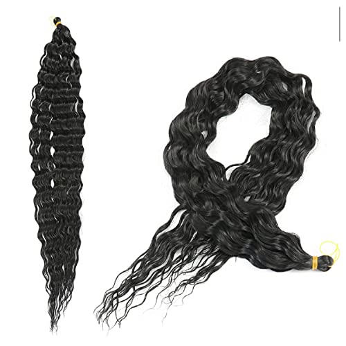 GERIEXH Afrikaans golvend krullend haar 22 inch gehaakt verlengd Afrikaans synthetisch haar,A9,6 stuk/22 inch