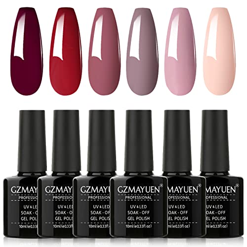 GZSYY UV-nagellak Shellac nagelset 10 ml uv-gel kleurgel schellak nagellak starterset 6 kleuren nagellak,gel nagellak voor gelnagels