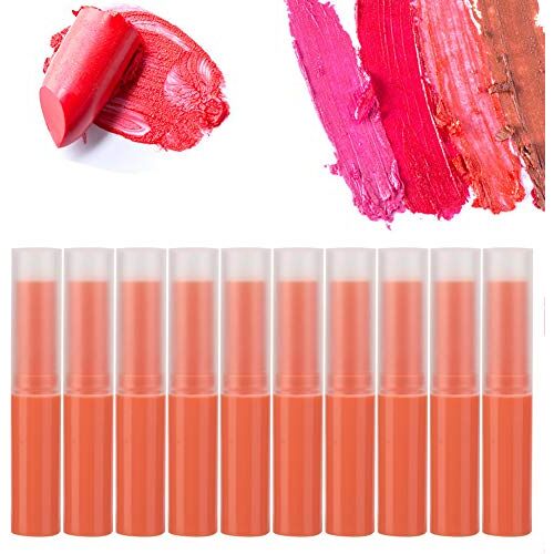 Shanrya PP lege lippenbalsem buis, lippenbalsem buis, lippenstift voor lippenbalsem(06#Lipstick tube [oranje])