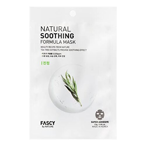 Fascy Kalmerend natuurlijk masker met groene thee, hydraterend, kalmerend, 10 stuks x 23 g