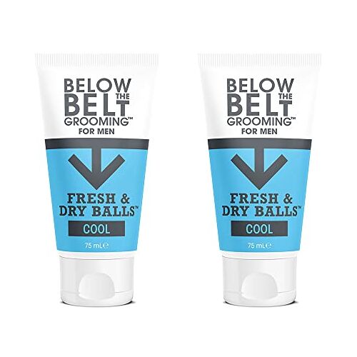 Below The Belt Grooming Fresh & Dry Balls Intieme deodorant voor mannen Beschermt tegen zweet, geur en schaafwonden Koele muntgeur 2 x 75 ml