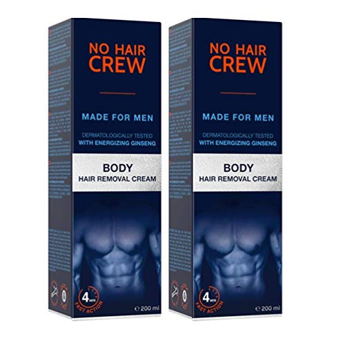 NO HAIR CREW 2 X  Premium Ontharingscrème Voor Mannen Effectieve en Zachte Ontharing Voor Het Lichaam (2 x 200 ml)