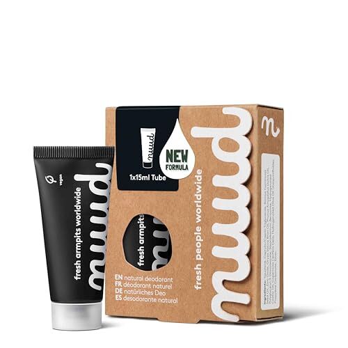 Nuud Starter Pack nieuwe formule natuurlijke veganistische crème deodorant tegen zweetgeur natuurlijke cosmetica zonder aluminium, alcohol, chemicaliën en dierproeven voldoende 6 weken (15 ml)