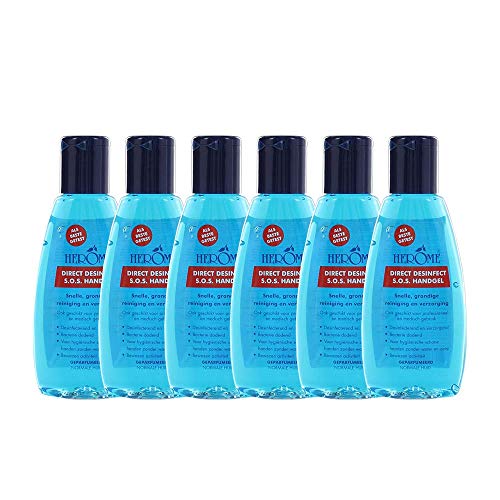 HEROME 6-Pack Direct Desinfect Handgel Desinfecterende Handgel met 80% Alcohol Beschermt Tegen Bacteriën en Droogt de Handen Niet Uit 6 * 75ml.