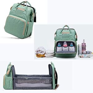 CLG Portable Diaper Bag Bassinet for Baby, Multifunctional Baby Backpack Foldable Cot Bed,Lightweight Mummy Bag Nappy Changing Bags,Diaper Bag Bed with Portable Mattress- Easy Folding (B)