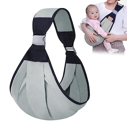 Roysmart Babydraagdoek, verstelbare, multifunctionele draagdoek, draagdoek voor pasgeborenen, ademende babydraagdoek, verstelbare draagdoek voor babydrager, peuters tot 20 kg (grijs)