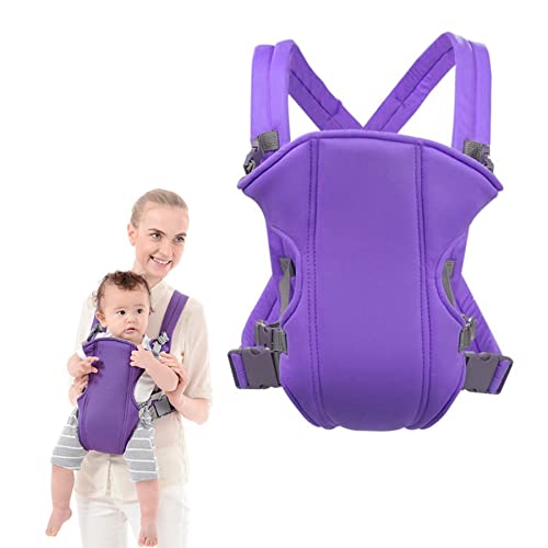 Xiuyer Baby Wrap Carrier,  Baby Carriers van Pasgeboren Ergonomische Ademende Baby Carrier 3-in-1 Voor en Terug Verstelbare Baby Sling Carrier voor Pasgeborenen Baby's & Peuters, Paarse Baby Sling Carrier