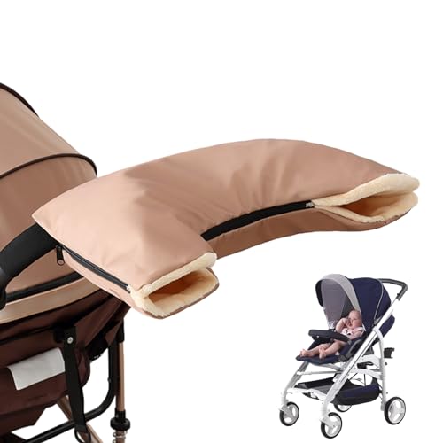 TARAKO Kinderwagenhandschoenen Kinderwagens Handwarmer Mof voor,Ademende geïsoleerde kinderwagenhandschoenen, pluche gevoerde kinderwagenwarmmuffs voor kinderwagens, wandelingen