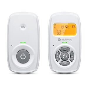 Motorola Baby AM24 / MBP24 Audio Babyfoon Digitale babyfoon met DECT-technologie voor audiobewaking Weergave van kamertemperatuur Zeer gevoelige microfoon met terugspreek functie Wit