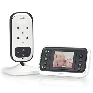 Alecto DVM75 Babyfoon met Camera Babyfoon met Nachtzicht Binnen Babyfoon met Alarm en 2.4 Inch Scherm Wit/Grijs
