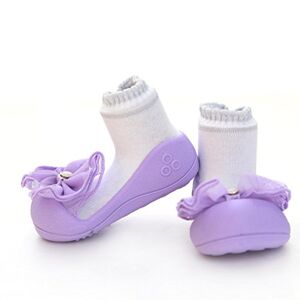Attipas Crystal Violet ergonomische Baby Lauflernschuhe, atmungsaktive Kinder Hausschuhe ABS Socken Babyschuhe Antirutsch 19