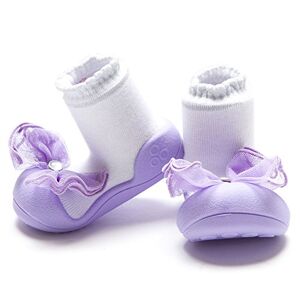 Attipas Crystal Violet ergonomische Baby Lauflernschuhe, atmungsaktive Kinder Hausschuhe ABS Socken Babyschuhe Antirutsch 21.5