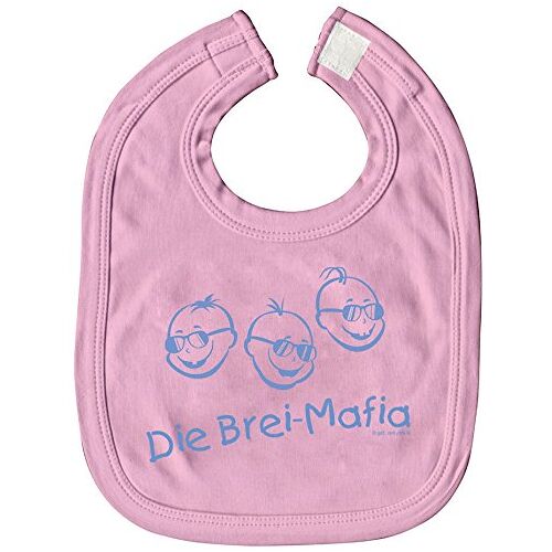 Fan-O-Menal Spuugdoek slabbetje slabberslabbetje baby-slabbetje met opdruk"Die Brei-Mafia" NIEUW (07079 roze)