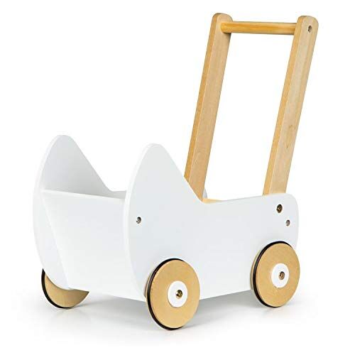 Eco Toys Houten poppenwagen poppenwagen van hout loopwagen Walker ECOTOYS