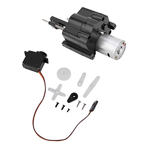 Changor Snelheid Versnellingsbak Zwart Metaal Versnellingsbak Verschuiving Servo 2 Overdragen Snelheid Rc Auto 1: 16 Verschuiving Servo Rc Auto Upgrade Onderdelen 2 Snelheid Versnellingsbak voor 1: 16 Wspl Rc