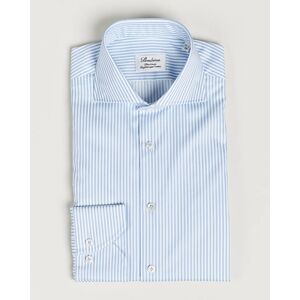 Stenströms Fitted Body Striped Cut Away Shirt Blue/White