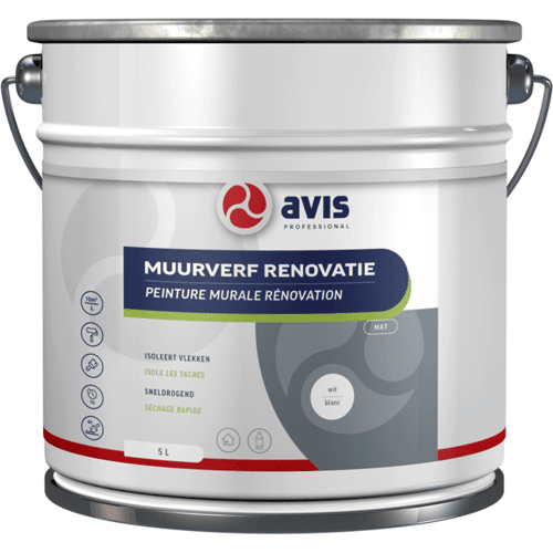 avis muurverf renovatie mat wit 5 ltr