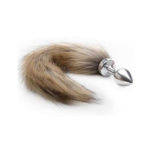 Shots - Ouch! Fox Tail Buttplug - Silver