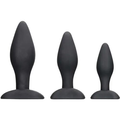 Shots - Ouch! Apex Butt Plug Set - Black