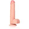 Dildo with Balls and Suction Cup - 9''/ 23 cm - flesh