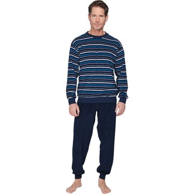 Terry heren pyjama donkerblauw Robson Blauw man 56 Terry heren pyjama donkerblauw Robson Blauw man 56