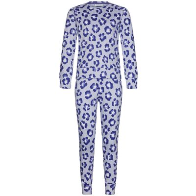 Rebelle Warme meisjes pyjama panterprint Paars meisje 140 Rebelle Warme meisjes pyjama panterprint Paars meisje 140