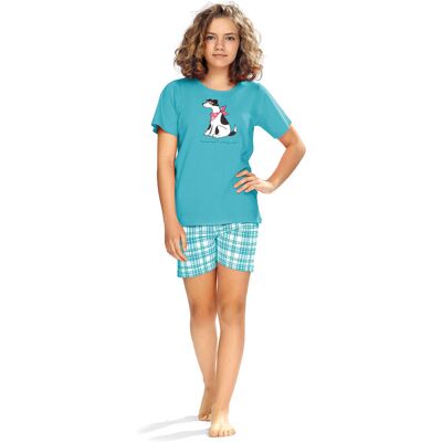 Comtessa Blauwe meisjes shortama hond Blauw meisje 116 Comtessa Blauwe meisjes shortama hond Blauw meisje 116