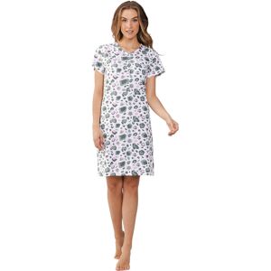 Pastunette Duurzaam katoenen nachthemd panterprint Wit vrouw 46 Pastunette Duurzaam katoenen nachthemd panterprint Wit vrouw 46
