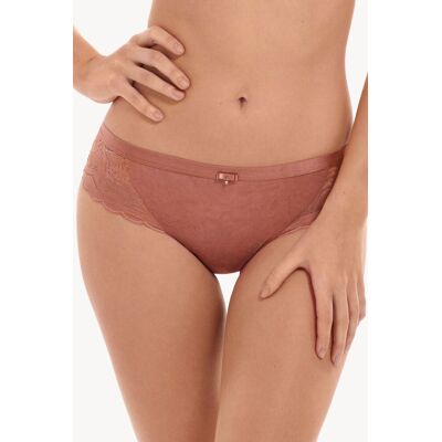 Bruin-rode kanten slip Lisca Evelyn Bruin vrouw 48 Bruin-rode kanten slip Lisca Evelyn Bruin vrouw 48