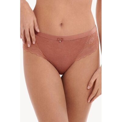 Bruin-rode kanten brazilian slip Lisca Evelyn Bruin vrouw 38 Bruin-rode kanten brazilian slip Lisca Evelyn Bruin vrouw 38
