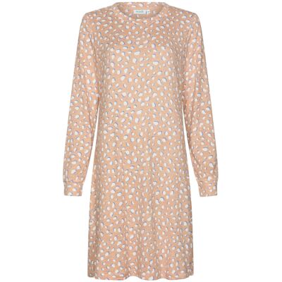 Rebelle Perzikfleece nachthemd speelse vlekken Beige vrouw 36 Rebelle Perzikfleece nachthemd speelse vlekken Beige vrouw 36