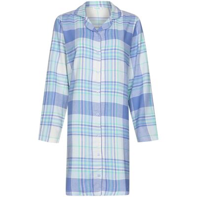Rebelle Flanellen doorknoopnachthemd ruiten Blauw vrouw 36 Rebelle Flanellen doorknoopnachthemd ruiten Blauw vrouw 36