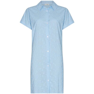 Blauwe katoenen doorknooppyjama Pastunette Blauw vrouw 38 Blauwe katoenen doorknooppyjama Pastunette Blauw vrouw 38