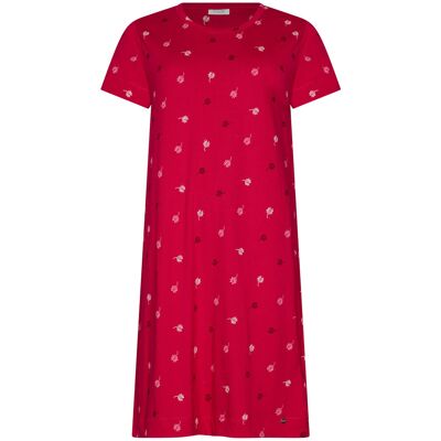 Rebelle Roodroze palmbomen nachthemd katoen Roze vrouw 36 Rebelle Roodroze palmbomen nachthemd katoen Roze vrouw 36