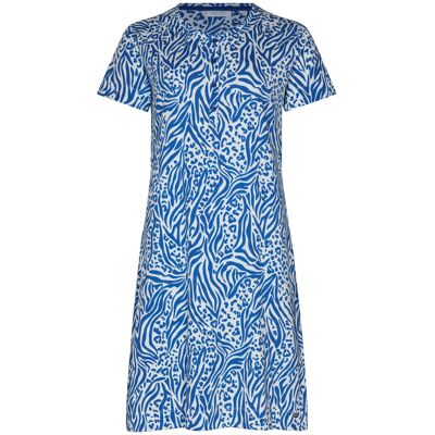 Rebelle Katoenen nachthemd blauwe dierenprint Blauw vrouw 42 Rebelle Katoenen nachthemd blauwe dierenprint Blauw vrouw 42