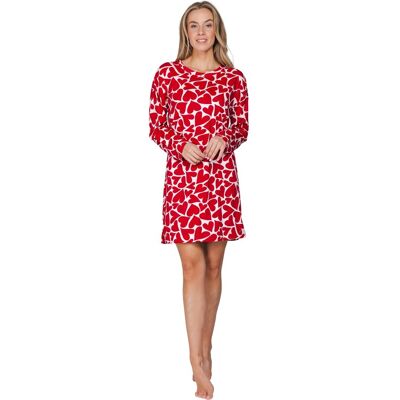 Biologisch katoenen dames nachthemd rood MyRebelle Rood vrouw 36 Biologisch katoenen dames nachthemd rood MyRebelle Rood vrouw 36