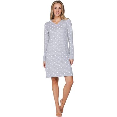 Biologisch katoenen dames nachthemd grijs MyRebelle Grijs vrouw 38 Biologisch katoenen dames nachthemd grijs MyRebelle Grijs vrouw 38
