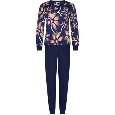 Pastunette Warme katoenen marineblauwe pyjama Blauw vrouw 48 Pastunette Warme katoenen marineblauwe pyjama Blauw vrouw 48